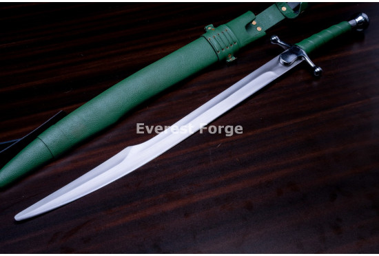 Hand-Forged Medieval Falchion Sword, Ball Pommel
