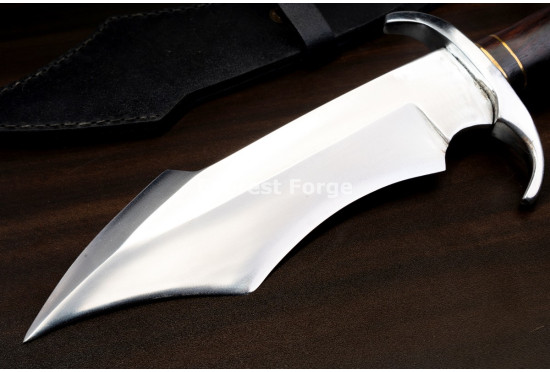 Hand-Forged Fantasy Knife, Faceted Blade