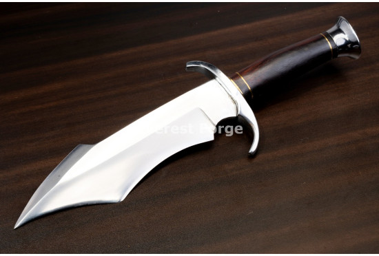 Hand-Forged Fantasy Knife, Faceted Blade