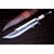 Hand-Forged Fantasy Bowie Knife, Horn and Bone Handle