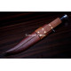 Hand-Forged Fantasy Bowie Knife, Horn and Bone Handle
