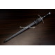 Hand-Forged Flamberge Longsword, Slotted Blade