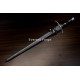 Hand-Forged Flamberge Longsword, Slotted Blade