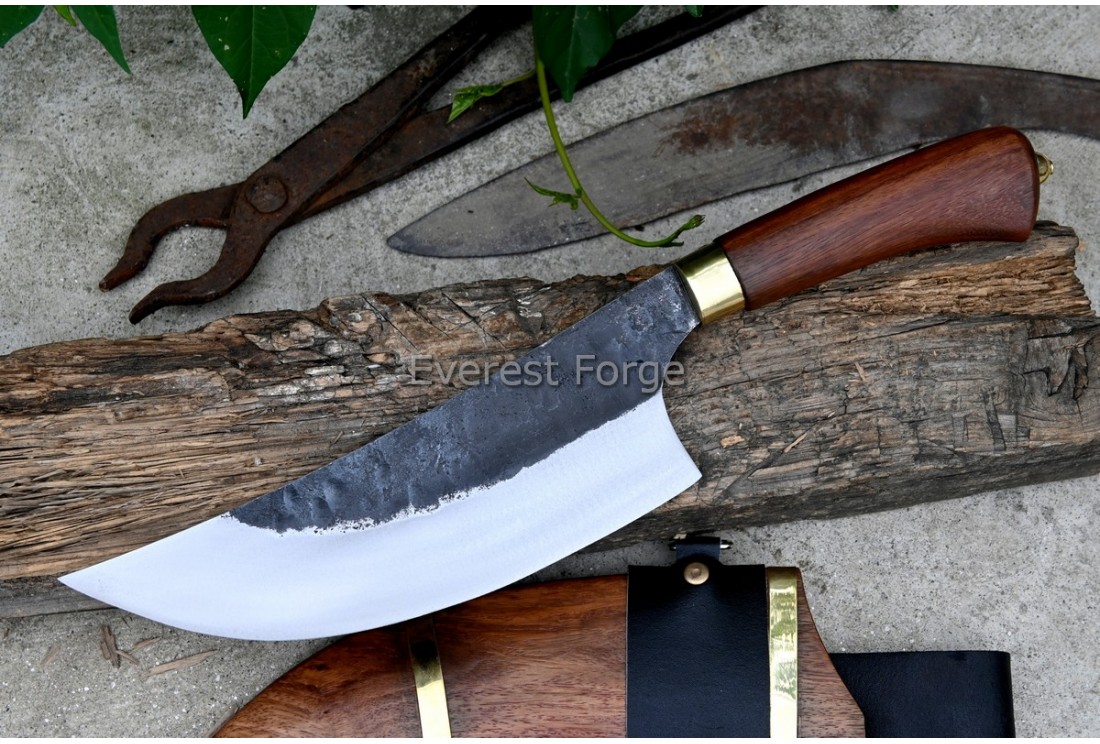 Hand-Forged Boning Cleaver – Artisan Butcher Knife by Everest Forge