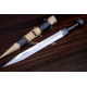 Hand-Forged Roman Gladius Sword, Brass-Fitted Scabbard