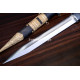 Hand-Forged Roman Gladius Sword, Brass-Fitted Scabbard
