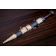 Hand-Forged Roman Gladius Sword, Brass-Fitted Scabbard