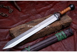 Hand-Forged Roman Gladius Sword, Fulham Type Broad Blade