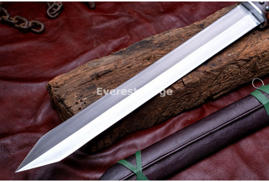 Hand-Forged Roman Gladius Sword, Fulham Type Broad Blade