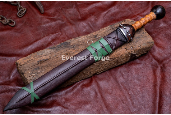 Hand-Forged Roman Gladius Sword, Fulham Type Broad Blade