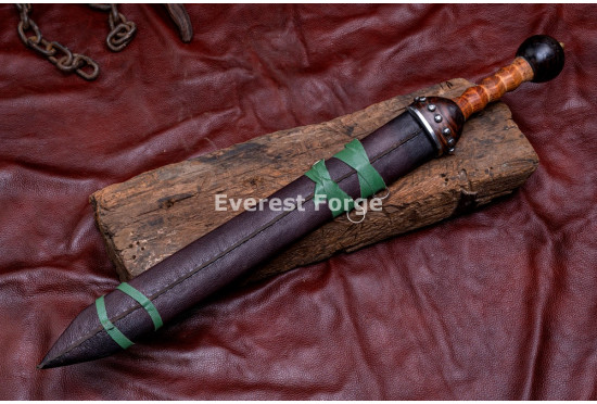 Hand-Forged Roman Gladius Sword, Fulham Type Broad Blade