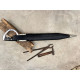 Hand-Forged Knuckle-Guard Short Sword — "Gladiator" 
