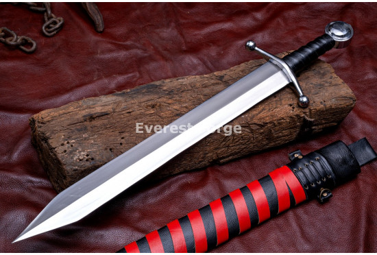 Hand-Forged Fantasy Gladius Sword, Disc Pommel Hilt