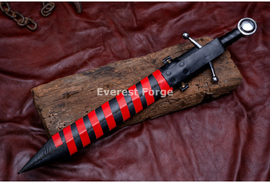 Hand-Forged Fantasy Gladius Sword, Disc Pommel Hilt
