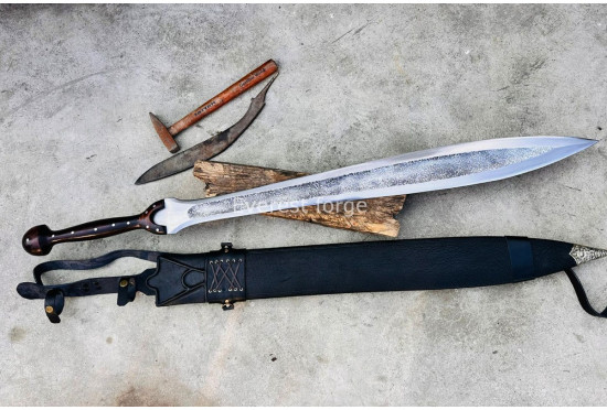 Hand-and-a-Half Leaf Blade Sword – Etched Fuller Edition
