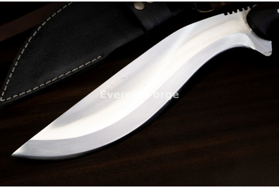 Hand-Forged Kukri Machete, Jimped Spine