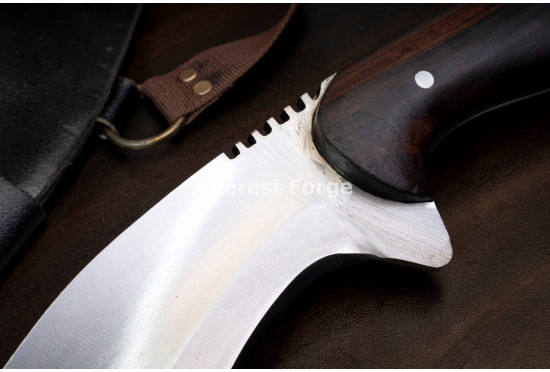 Hand-Forged Kukri Machete, Jimped Spine