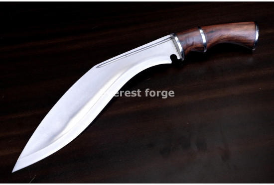 Hand-Forged Kukri Knife, Ringed Hilt