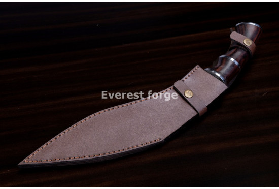 Hand-Forged Kukri Knife, Ringed Hilt