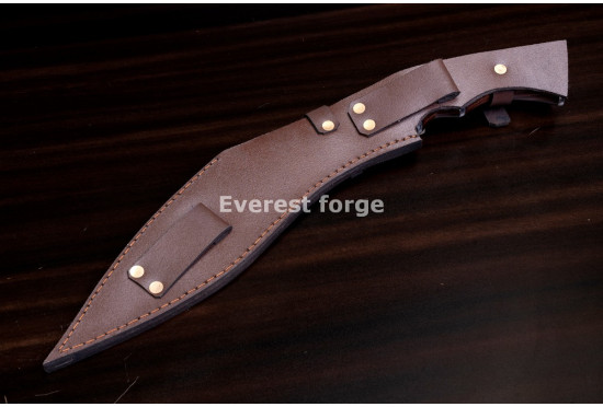 Hand-Forged Kukri Knife, Ringed Hilt