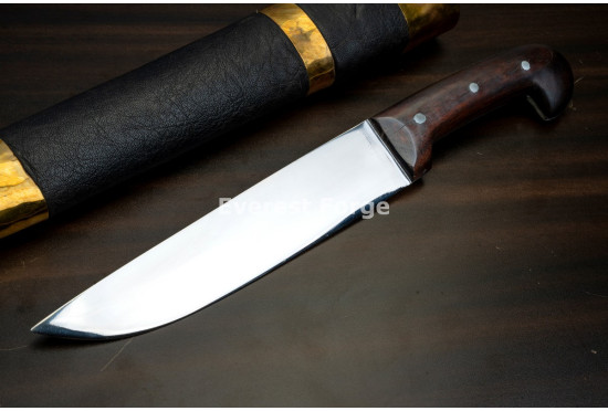 Hand-Forged Camp Knife, Hooked Butt