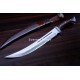 Hand-Forged Hunting Knife, Curved Fullered Blade