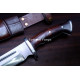 Hand-Forged Hunting Knife, Curved Fullered Blade