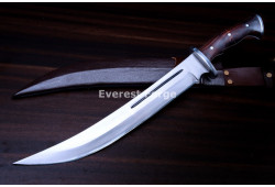 Hand-Forged Hunting Knife, Curved Fullered Blade