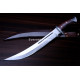 Hand-Forged Hunting Knife, Curved Fullered Blade