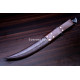Hand-Forged Hunting Knife, Curved Fullered Blade
