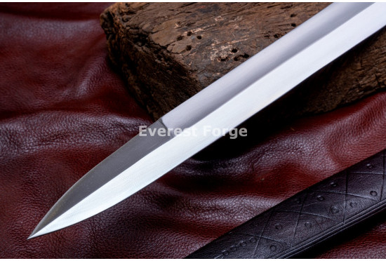 Hand-Forged Hunting Hanger Sword – Full-Tang 5160 Blade with Knuckle-Bow Guard