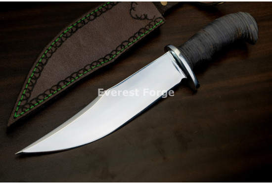 Hand-Forged Hunting Bowie, Clip Point