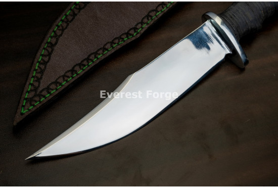 Hand-Forged Hunting Bowie, Clip Point