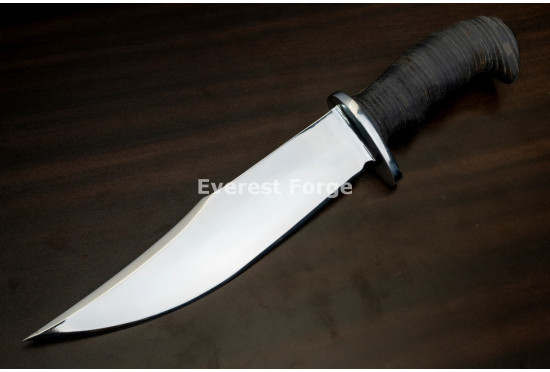 Hand-Forged Hunting Bowie, Clip Point