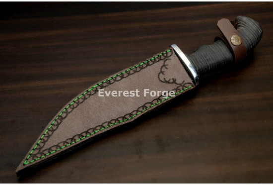 Hand-Forged Hunting Bowie, Clip Point