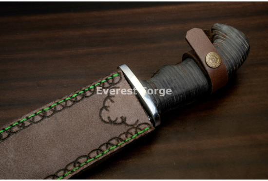 Hand-Forged Hunting Bowie, Clip Point