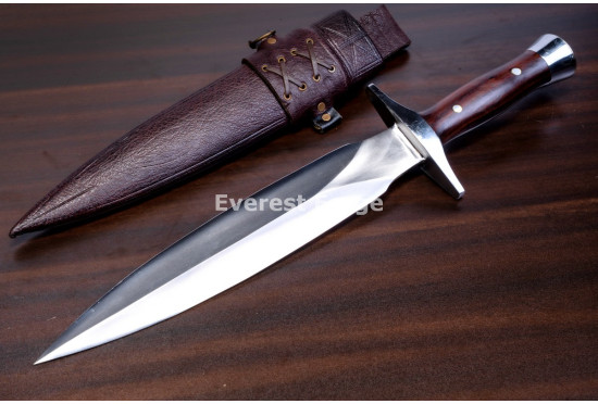 Hand-Forged Hunting Dagger, Rosewood Handle