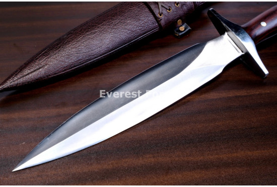 Hand-Forged Hunting Dagger, Rosewood Handle