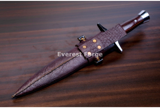 Hand-Forged Hunting Dagger, Rosewood Handle