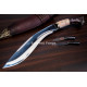 Hand-Forged Chainpure Kukri Knife, White Metal Fittings