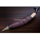 Hand-Forged Chainpure Kukri Knife, White Metal Fittings