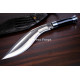 Hand-Forged Ang Khola Kukri Knife, Black Horn Handle