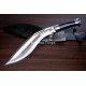 Hand-Forged Ang Khola Kukri Knife, Black Horn Handle
