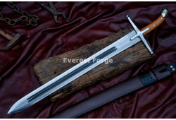 Hand-Forged Abu Bakr al-Siddiq Inspired Sword – Fullered 5160 Blade, Heritage Collector's Piece