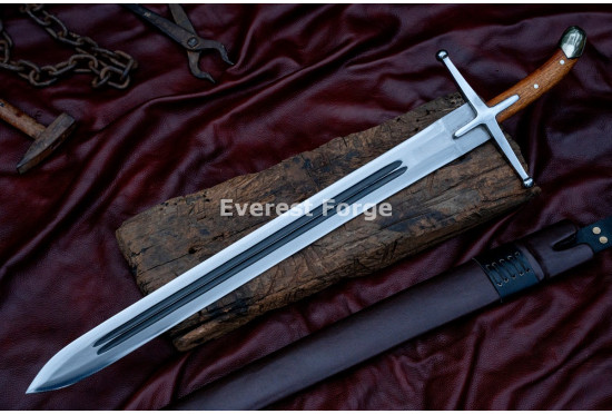 Hand-Forged Abu Bakr al-Siddiq Inspired Sword – Fullered 5160 Blade, Heritage Collector's Piece