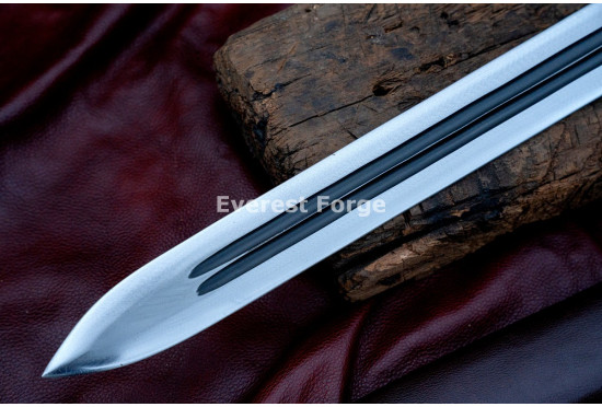 Hand-Forged Abu Bakr al-Siddiq Inspired Sword – Fullered 5160 Blade, Heritage Collector's Piece
