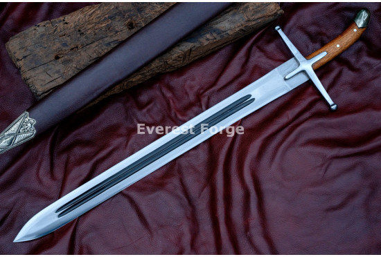 Hand-Forged Abu Bakr al-Siddiq Inspired Sword – Fullered 5160 Blade, Heritage Collector's Piece