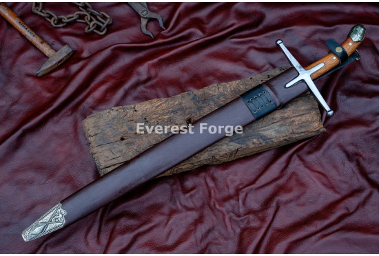Hand-Forged Abu Bakr al-Siddiq Inspired Sword – Fullered 5160 Blade, Heritage Collector's Piece