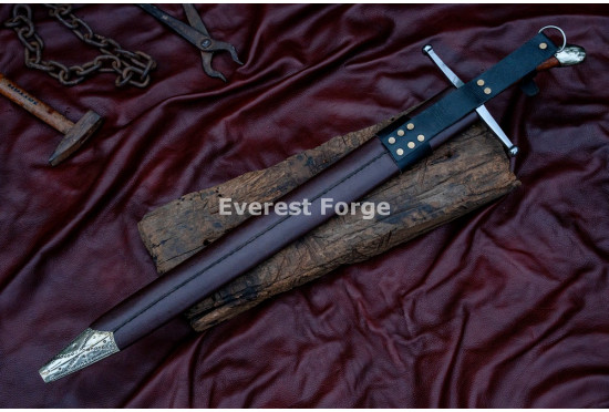 Hand-Forged Abu Bakr al-Siddiq Inspired Sword – Fullered 5160 Blade, Heritage Collector's Piece