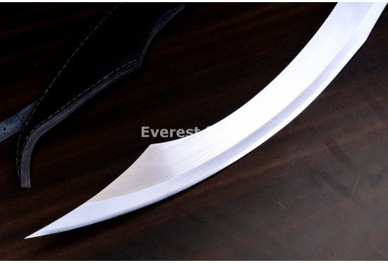 Hand-Forged Fantasy Khopesh, Sculpted Guard
